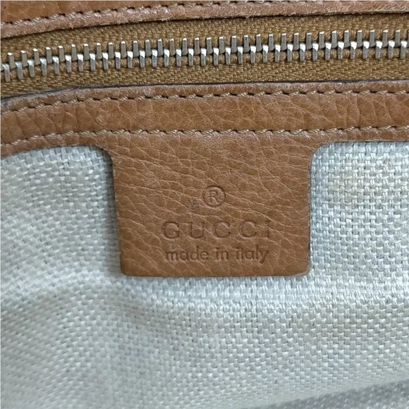 Gucci Marrakech Cabas Brown Leather Braided Trim  Handbag/Tote/Purse 🤎 - Picture 6 of 9